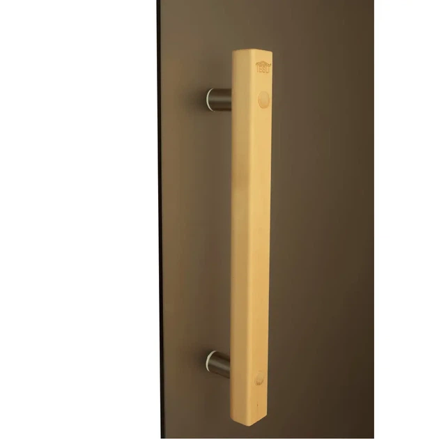 Стеклянная дверь Tesli Lux Sateen S 700х1900 мм закаленное стекло матовая бронза для бани и сауны - изображение 4