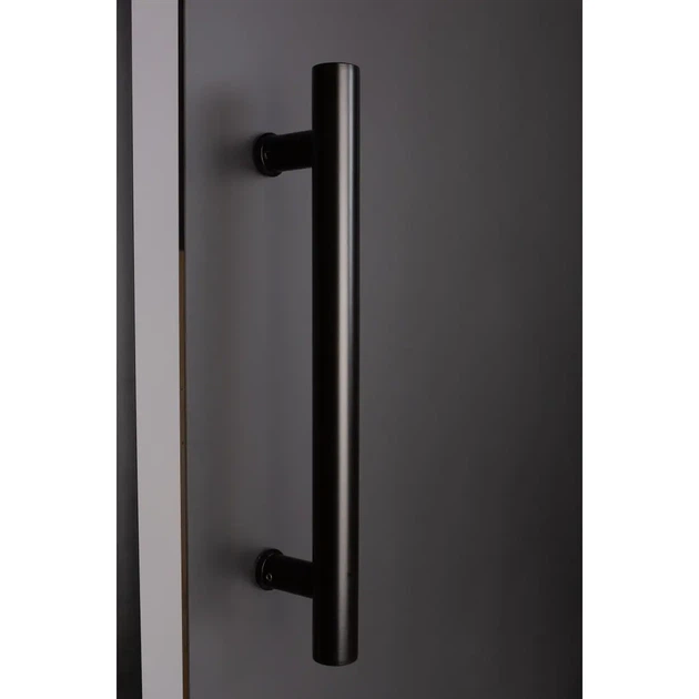 Стеклянная дверь Tesli Antalya Black Sateen 700х1900 мм закаленное стекло матовая серая для хаммама - изображение 6