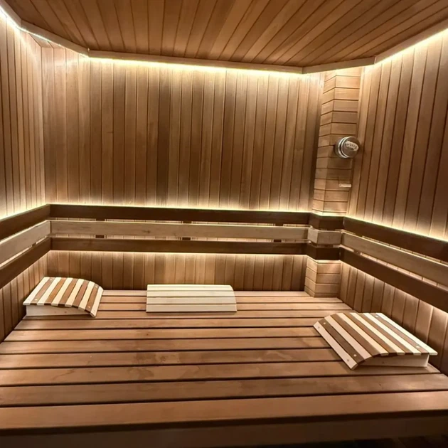 Підголовник Tesli Mix 370х350х90 мм із липи та термолипи для лазні та сауни - зображення 3