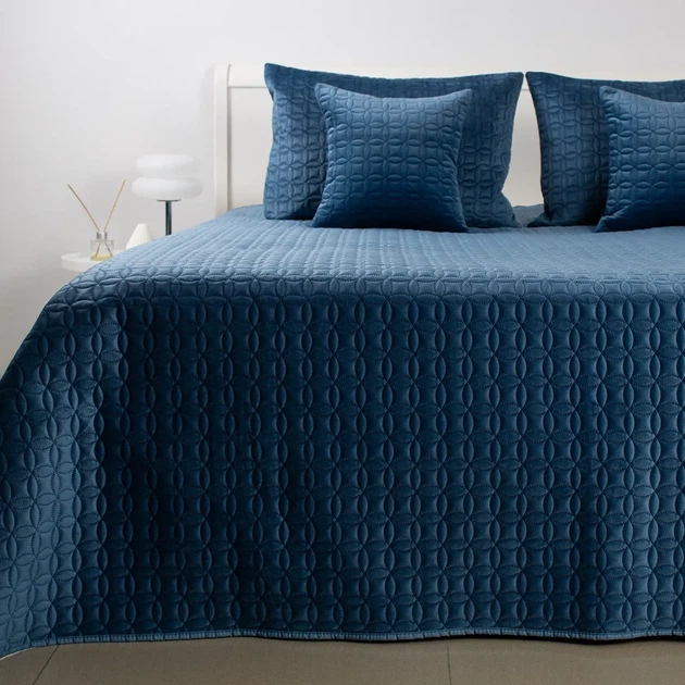 Покривало ТЕП "VELOUR" Темно-синє/Мозаїка, 150x210 - Фото 1 Покривало ТЕП "VELOUR" Темно-синє/Мозаїка, 150x210 - зображення 1