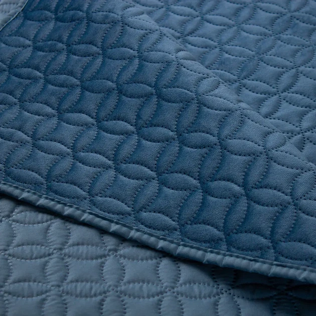 Покривало ТЕП "VELOUR" Темно-синє/Мозаїка, 150x210 - Фото 4 Покривало ТЕП "VELOUR" Темно-синє/Мозаїка, 150x210 - зображення 4