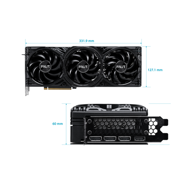 Відеокарта GF RTX 5080 16GB GDDR7 GamingPro OC Palit (NE75080S19T2-GB2031A) - изображение 3