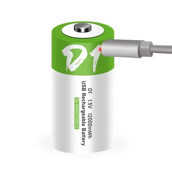 Аккумулятор тип D / R20 Smartoools 8000 mAh бочонок Li-Ion с зарядкой Type-C 1.5V (19329) - Фото 2 Аккумулятор тип D / R20 Smartoools 8000 mAh бочонок Li-Ion с зарядкой Type-C 1.5V (19329) - зображення 2