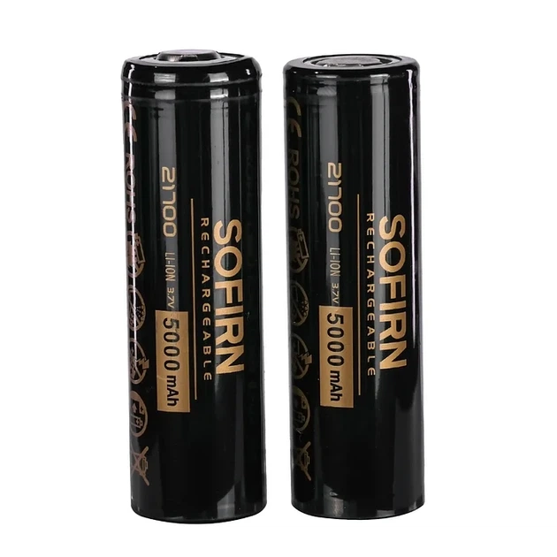 Аккумулятор 21700 Sofirn 5000 mAh литий-ионный Li-Ion силовой 15А, 3.6V Плоский плюс (19300) - изображение 4