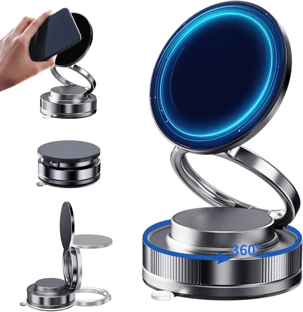 Автомобильный держатель для телефона ILEPO 360 подставка для смартфона в авто на присоске (19341) - Фото 7 Автомобильный держатель для телефона ILEPO 360 подставка для смартфона в авто на присоске (19341) - изображение 7