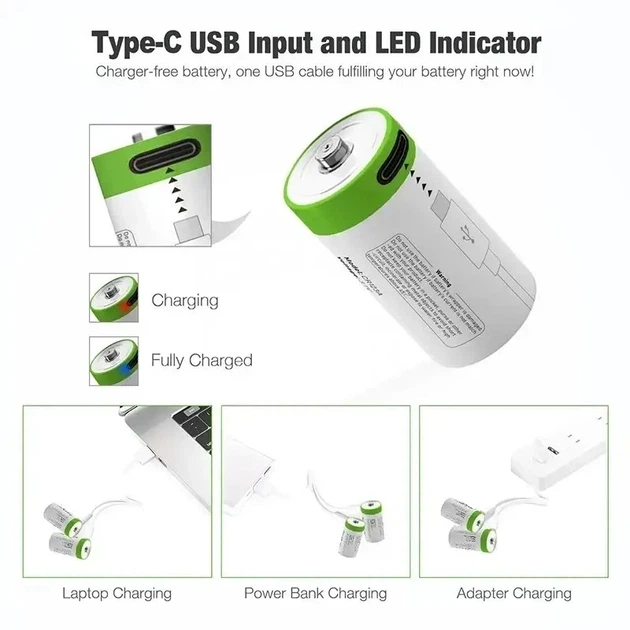 Аккумулятор CR2 Smartoools 300 mAh литий-ионный Li-Ion с зарядкой от Type-C 3.7V Выпуклый плюс (19326) - Фото 4 Аккумулятор CR2 Smartoools 300 mAh литий-ионный Li-Ion с зарядкой от Type-C 3.7V Выпуклый плюс (19326) - изображение 4