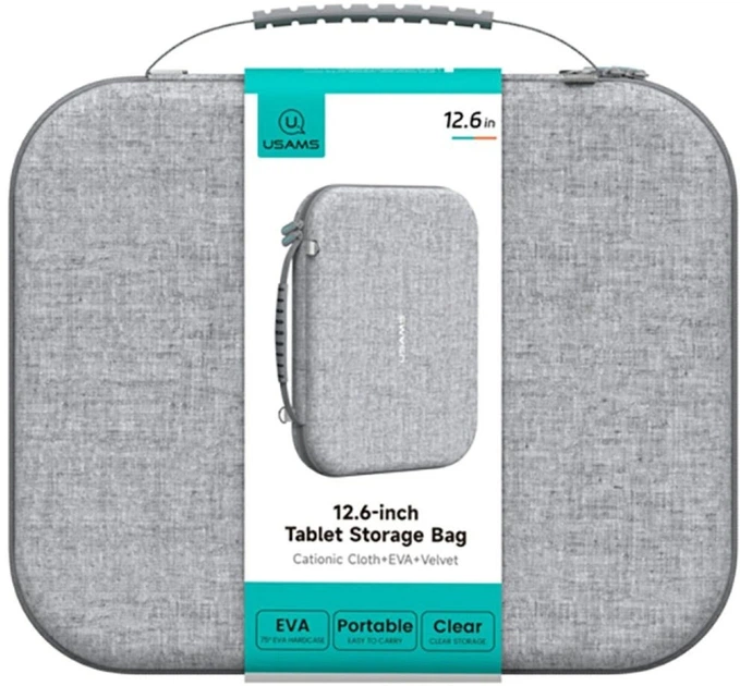 Сумка для планшета Usams JX Series 12.6" універсальний Grey (JESNB03) - зображення 8