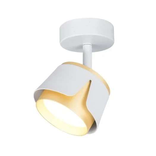 Світильник точковий накладний поворотний без лампи MAXUS Spot Flora Base GX53 White Golden - Фото 3 Світильник точковий накладний поворотний без лампи MAXUS Spot Flora Base GX53 White Golden - зображення 3