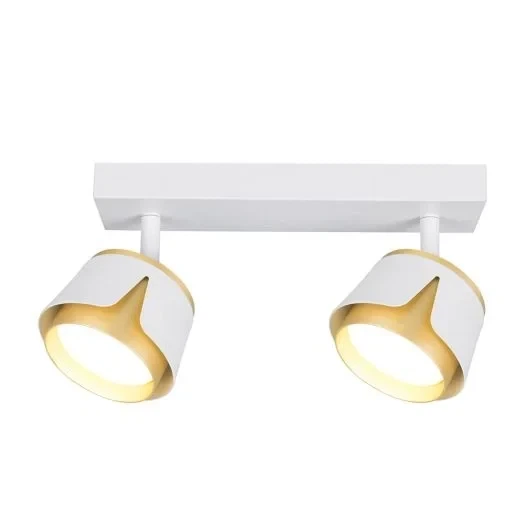 Світильник точковий накладний поворотний без лампи MAXUS Spot Flora Base GX53x2 White Golden - зображення 3