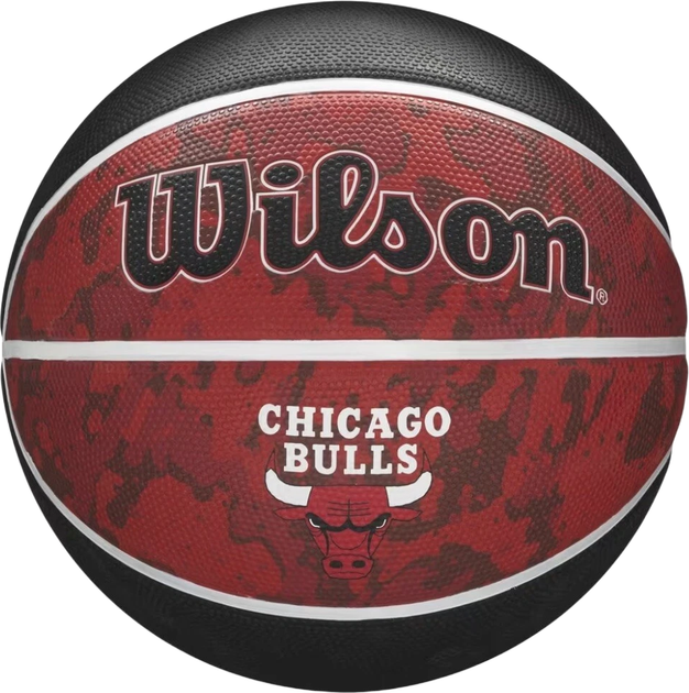Мяч баскетбольный Wilson NBA Team Tribute BSKT Chi Bulls Size 7 в подарочной коробке + насос (WZ4021501XP) - Фото 2 Мяч баскетбольный Wilson NBA Team Tribute BSKT Chi Bulls Size 7 в подарочной коробке + насос (WZ4021501XP) - изображение 2
