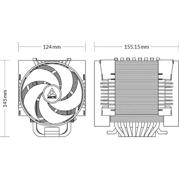 Кулер процессорный Arctic Freezer 4U-M Rev.2 4U 350 Вт 2300 об/мин Silver (ACFRE00133B) - изображение 6