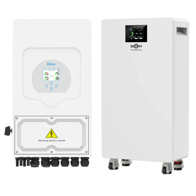 Комплект автономного енергопостачання Deye SUN-8K-SG05LP1-EU WIFI 8 кВт + Biom Professional BALFP-512314-V2 16 кВт·год White - Фото 1 Комплект автономного енергопостачання Deye SUN-8K-SG05LP1-EU WIFI 8 кВт + Biom Professional BALFP-512314-V2 16 кВт·год White - зображення 1