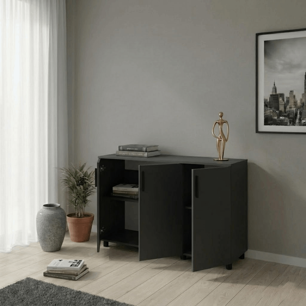 Комод Doros Торн Антрацит 3 ДСП 135х51.6х80 (DRS-012097) - изображение 4