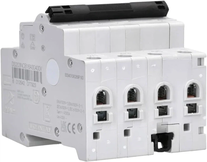Автоматический выключатель ABB DS203NC INT DIF MAG / B16 / 6 kA / 3P+N / Type-A / 30 мА / Белый Б/В k1 - изображение 6