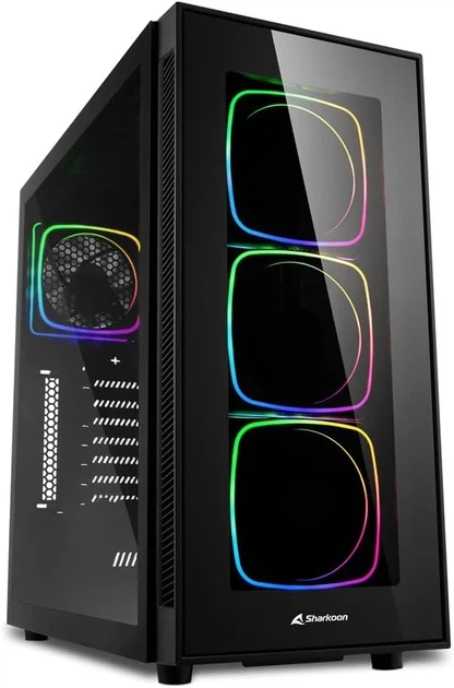 Корпус для ПК Sharkoon TG6 RGB / 4 ARGB вентилятора / Без БП / Черный (101646518) - Уценка - Фото 1 Корпус для ПК Sharkoon TG6 RGB / 4 ARGB вентилятора / Без БП / Черный (101646518) - Уценка - изображение 1