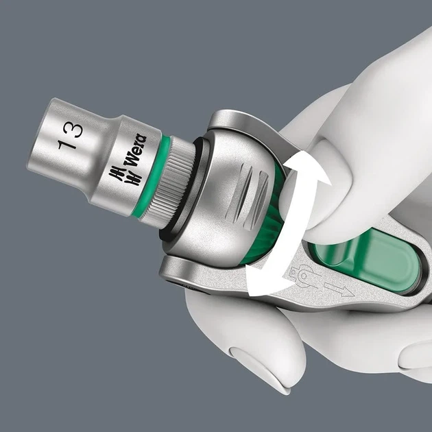 Набір тріскачок Wera Zyklop Speed 8100 SA 2 1/4″ Чорно-зелений Б/В k1 - зображення 6