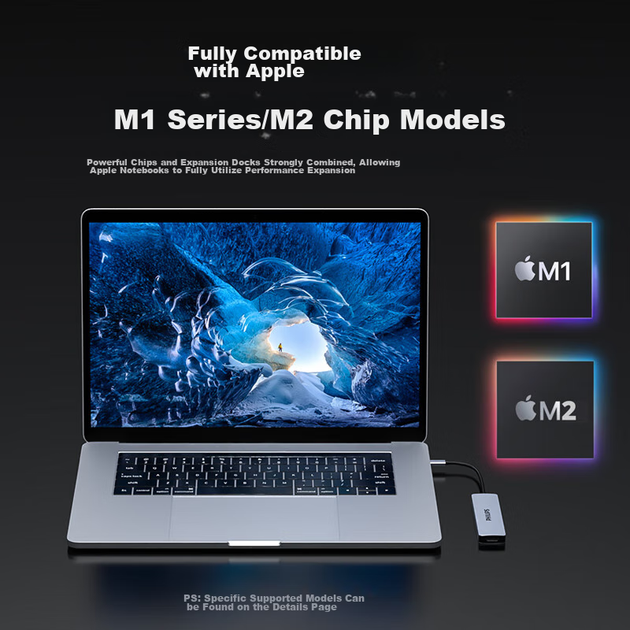 Розширювальна док-станція PHILIPS Type-C, кабель-хаб-розгалужувач USB-C на HDMI, 4K/60 Гц, адаптер для комп'ютерів Apple, сумісний з ноутбуками MacBook, Huawei, iPad Pro, Xiaomi - изображение 5