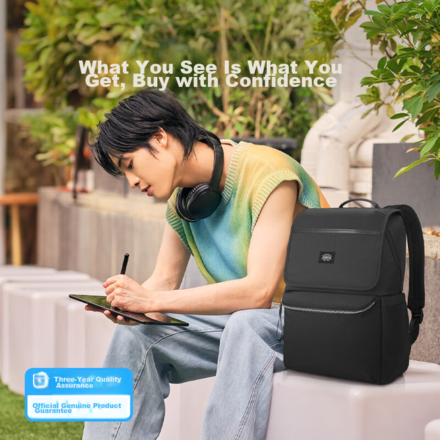 Рюкзак AMERICAN TOURISTER городской для ноутбука, черный, NM2 - изображение 6