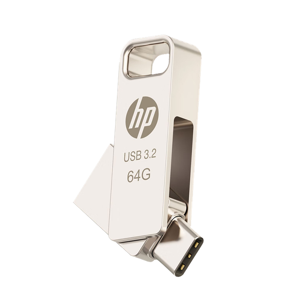 Флеш-накопичувач HP X206c з двома інтерфейсами Type-C та USB 3.2 Gen1, повністю металевий, багатофункціональний, для навчання та офісного використання - изображение 9