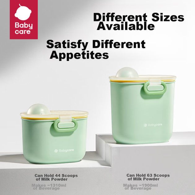 Контейнер для дитячої суміші Babycare, портативний, великий, у формі динозавра, для зберігання дитячого харчування, Anbo Green, 380 мл - зображення 5