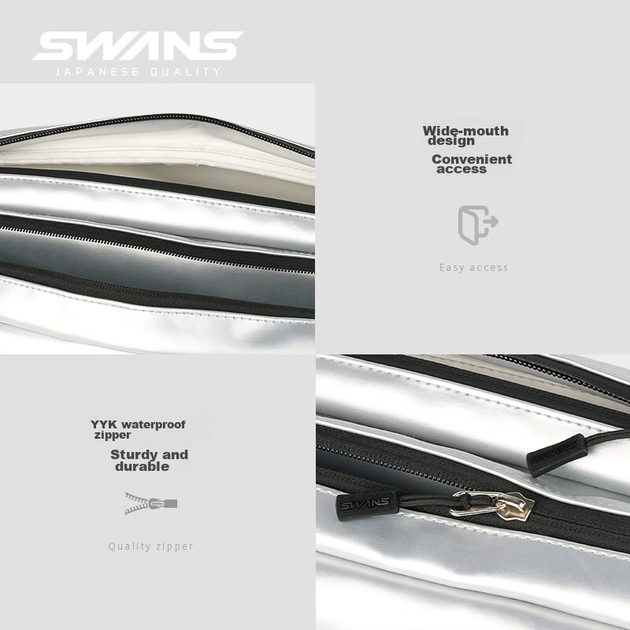 Сумка для плавания SWANS с отделениями для сухого и мокрого, водонепроницаемая, через плечо, черная - изображение 5