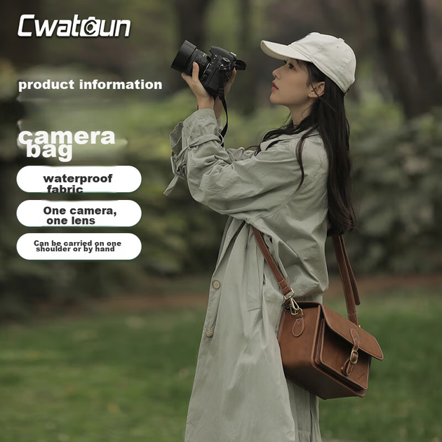 Сумка для фотоаппарата CWATCUN через плечо, винтажный стиль, женская - Фото 4 Сумка для фотоаппарата CWATCUN через плечо, винтажный стиль, женская - изображение 4