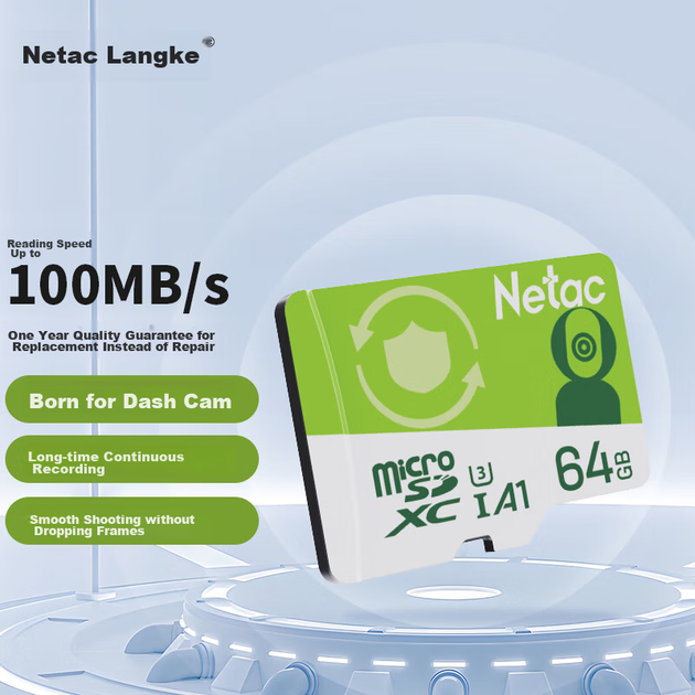 Карта памяти Netac Langke microSDXC 64GB UHS-I U3 V30 A1 - Фото 4 Карта памяти Netac Langke microSDXC 64GB UHS-I U3 V30 A1 - изображение 4
