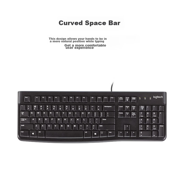 Комплект Logitech MK120 клавіатура+миша дротові офісні, білі - зображення 7