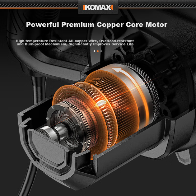 Мощный воздуходувка KOMAX, небольшой вентилятор для удаления пыли, очиститель воздуха для компьютеров, мощный промышленный пылесос, снегоуборщик - изображение 5