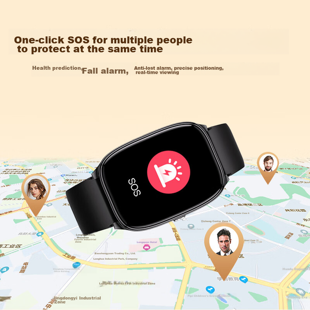 Браслет-трекер Newsmy с GPS для пожилых людей, детей и студентов — устройство слежения, предотвращающее потерю, с двусторонней связью. - изображение 4