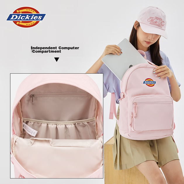 Женский рюкзак Dickies DK Schoolbag с множеством отделений, большой вместимостью, подходит для учащихся средних и старших классов, дорожная сумка. - изображение 6