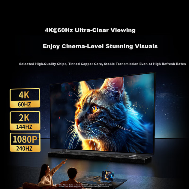 Ugreen Type-C до Dual HDMI Triple Display Dock USB-C Thunderbolt 5/4 10G адаптер 4K60Hz Multi-Screen Expansion для ноутбуків Lenovo Xiaomi MST - изображение 5
