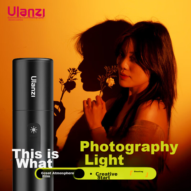 Фотовспышка Ulanzi LM07, заполняющий свет для наружного освещения и создания атмосферы, зумируемый прожектор, трубка с теплым световым лучом, компактная и портативная. - изображение 5