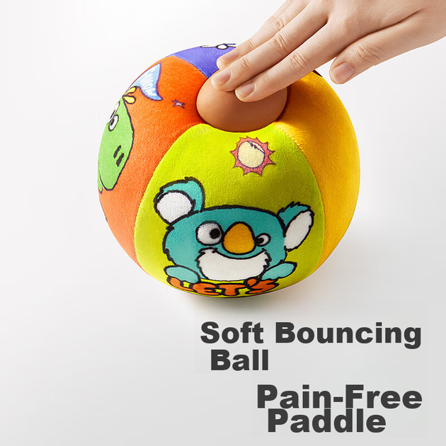 Детский резиновый мячик Babycare Pat-Pat Ball, эластичный тренировочный мячик для малышей, бесшумный мячик 2.0 - бархатная версия (диаметр 18 см) - изображение 5