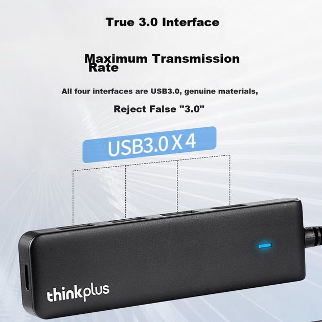 USB-концентратор ThinkPad Lenovo, адаптер интерфейса 3.0, кабель расширения для ноутбука, USB-док-станция, USB-адаптер, LA04 1M - изображение 4