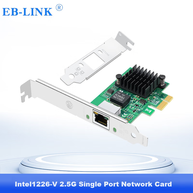 Сетевая карта EB-LINK Intel I226 Chip PCIE to 2.5G с одним портом, внутренний проводной Ethernet-адаптер для игрового настольного компьютера. - изображение 4