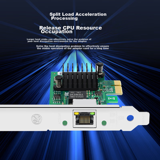 Сетевая карта EB-LINK Intel I226 Chip PCIE to 2.5G с одним портом, внутренний проводной Ethernet-адаптер для игрового настольного компьютера. - изображение 6