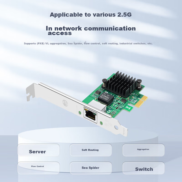 Сетевая карта EB-LINK Intel I226 Chip PCIE to 2.5G с одним портом, внутренний проводной Ethernet-адаптер для игрового настольного компьютера. - изображение 7