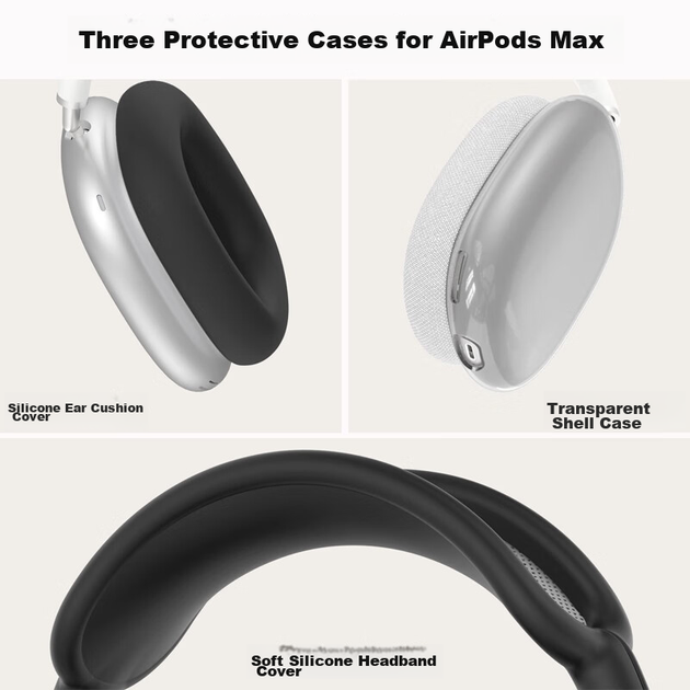 Защитный чехол Qiye для Apple AirPods Max силиконовый - Фото 7 Защитный чехол Qiye для Apple AirPods Max силиконовый - изображение 7