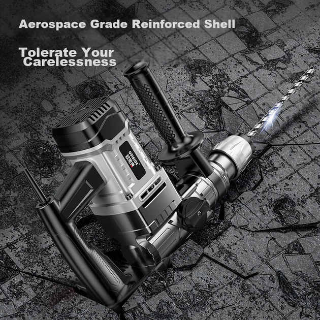 Ударная дрель Oulaide Electric Hammer Impact Drill для бетона, электрическая отбойная молоток с трехступенчатой предохранительной муфтой, многофункциональный промышленный отбойный молоток для бетона. - изображение 13