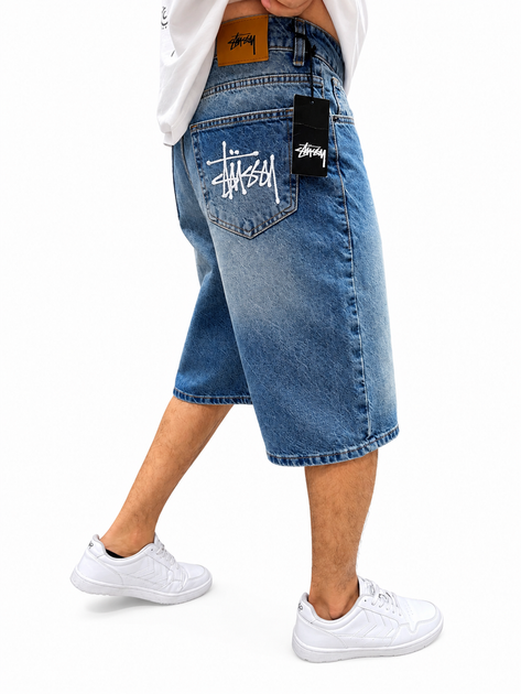Чоловічі широкі шорти джинсові Stussy сині 31(Р) (1027-457) - зображення 4