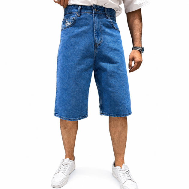 Чоловічі джинсові шорти Stussy блакитні 34(Р) (1027-163-2) - зображення 5