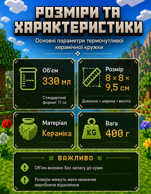 Чашка детская в стиле Minecraft кружка Майнкрафт - изображение 2