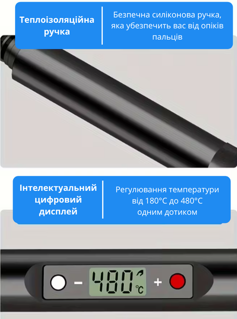 Паяльний набір паяльник 936-H з підставкою в футлярі потужний 80W для плат та проводів набір з припоєм для паяння з регулюванням температури - зображення 7
