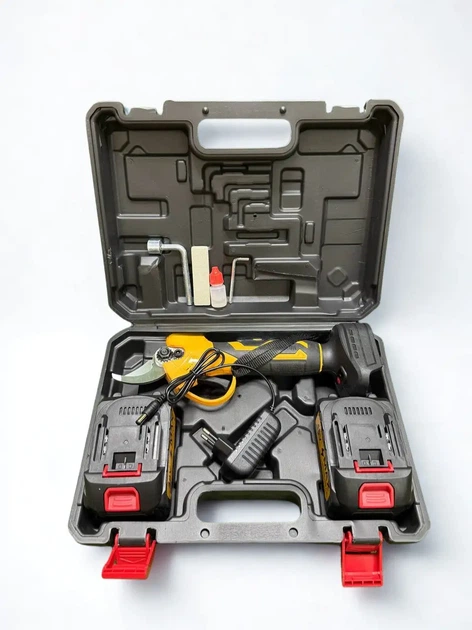 Секатор аккумуляторный AlFAR PRO DCM680P2 48V 6Ah без щеточный до 30 мм 2 АКБ - Фото 6 Секатор аккумуляторный AlFAR PRO DCM680P2 48V 6Ah без щеточный до 30 мм 2 АКБ - изображение 6