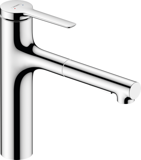 Змішувач hansgrohe Zesis M33 з витяжним душем для кухонної мийки, хром 74801000 - изображение 2