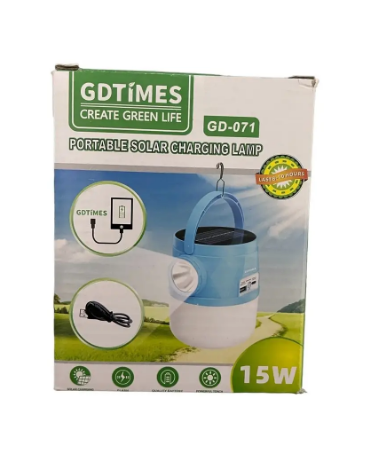 RB-GD71 (GD-071) Ліхтарик ручний із сонячною панеллю павербанк MultiFunctional Led - зображення 4