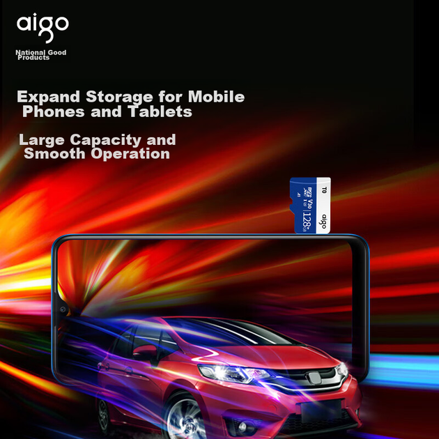 Карта памяти Aigo microSDXC 128GB UHS-I U3 V30 A1 (T0) - Фото 7 Карта памяти Aigo microSDXC 128GB UHS-I U3 V30 A1 (T0) - изображение 7