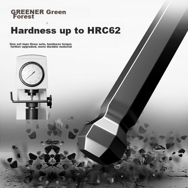 Набір ключів GREENER шестигранних з викруткою/Т-подібним ключем, подовжена рукоятка - зображення 5