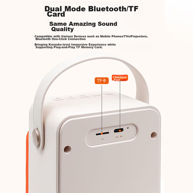 Мини-караоке-колонка EDIFIER PP203, портативная Bluetooth-колонка, колонка для улицы, руководство по покупкам в супермаркете, цвет Cloud Rock White. - изображение 5